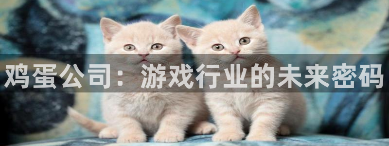 高德娱乐的意思：鸡蛋公司：游戏行业的未来密码
