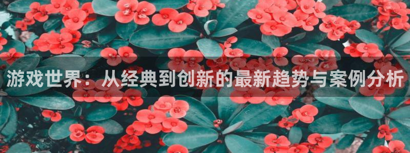 高德娱乐什么意思：游戏世界：从经典到创新的最新趋势与案例分析